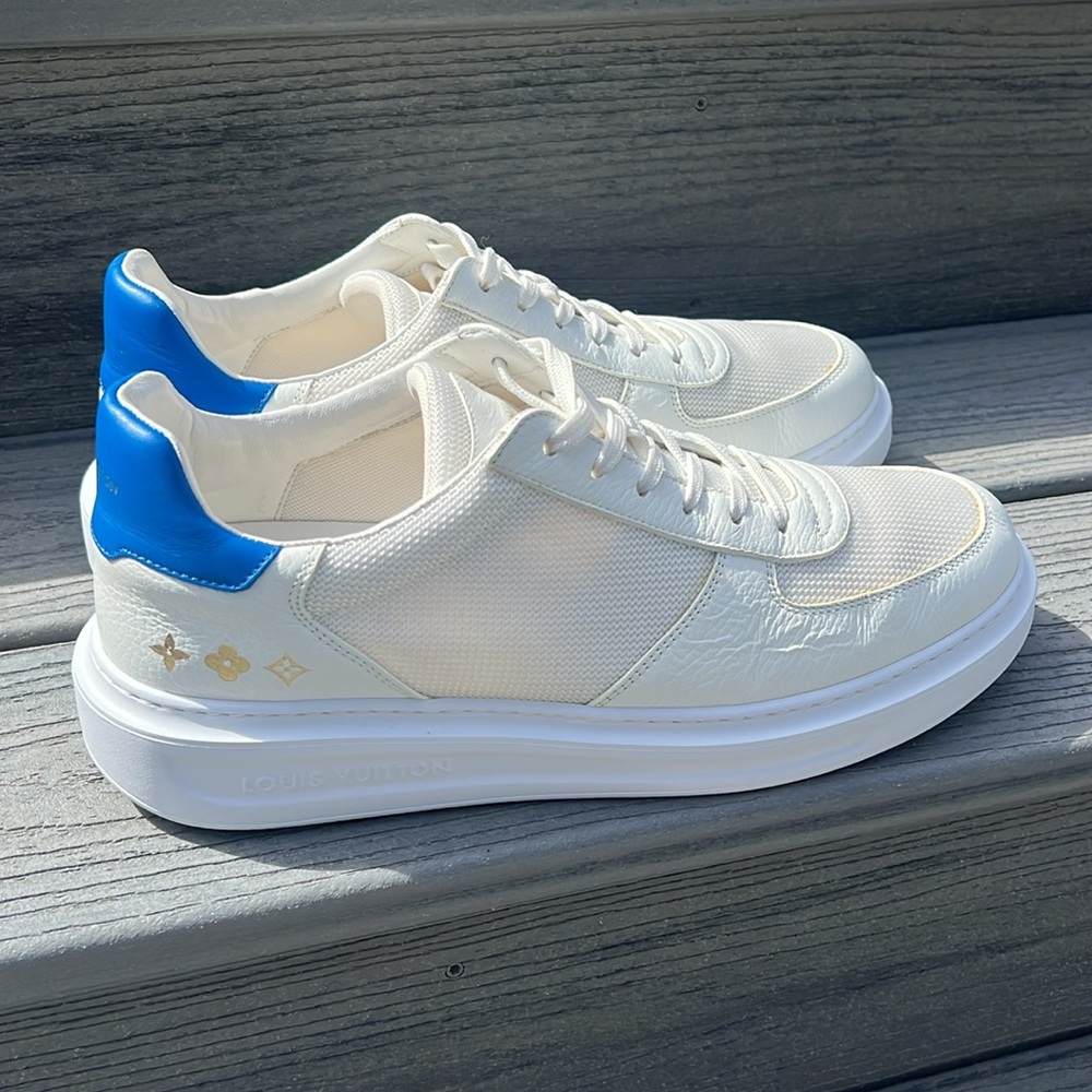 Louis Vuitton Beverly Hills Sneaker in white and blue. Men’s Sz 9 - Picture 3 of 16